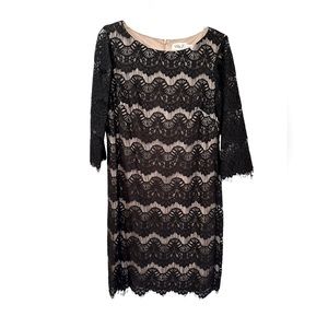 ELIZA J BLACK LACE DRESS SIZE 12
